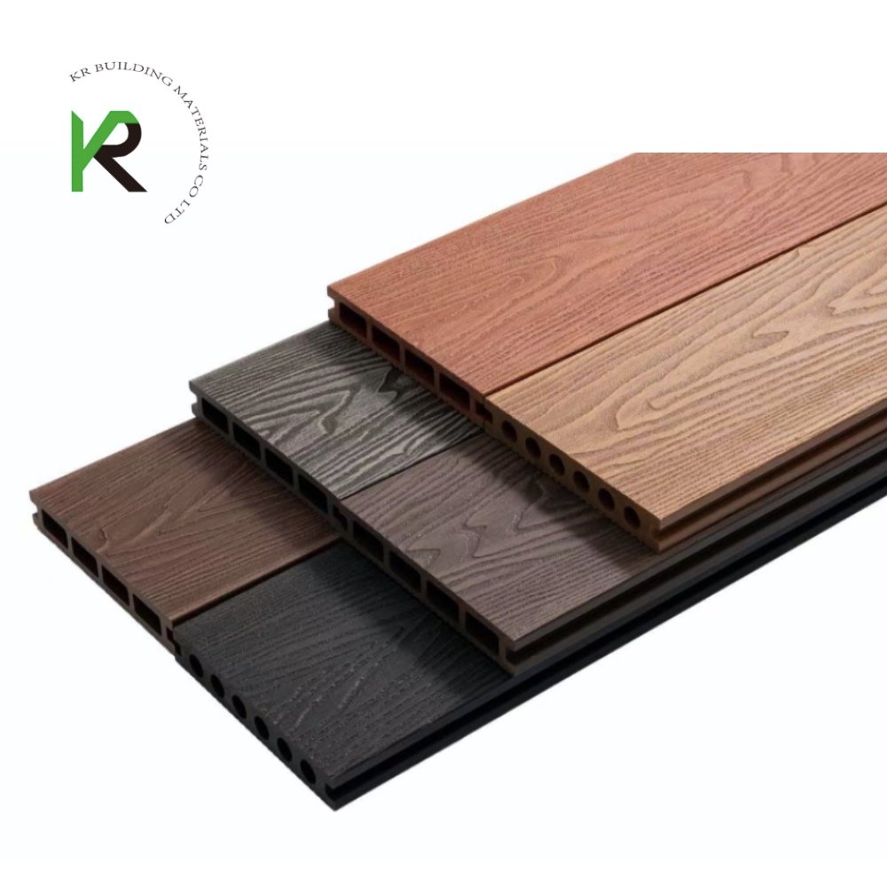 WPC 3D pattern Hollow decking color